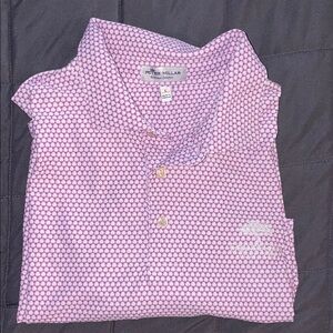 Peter Millar Pink Dot-Pattern Polo - Summer Comfort